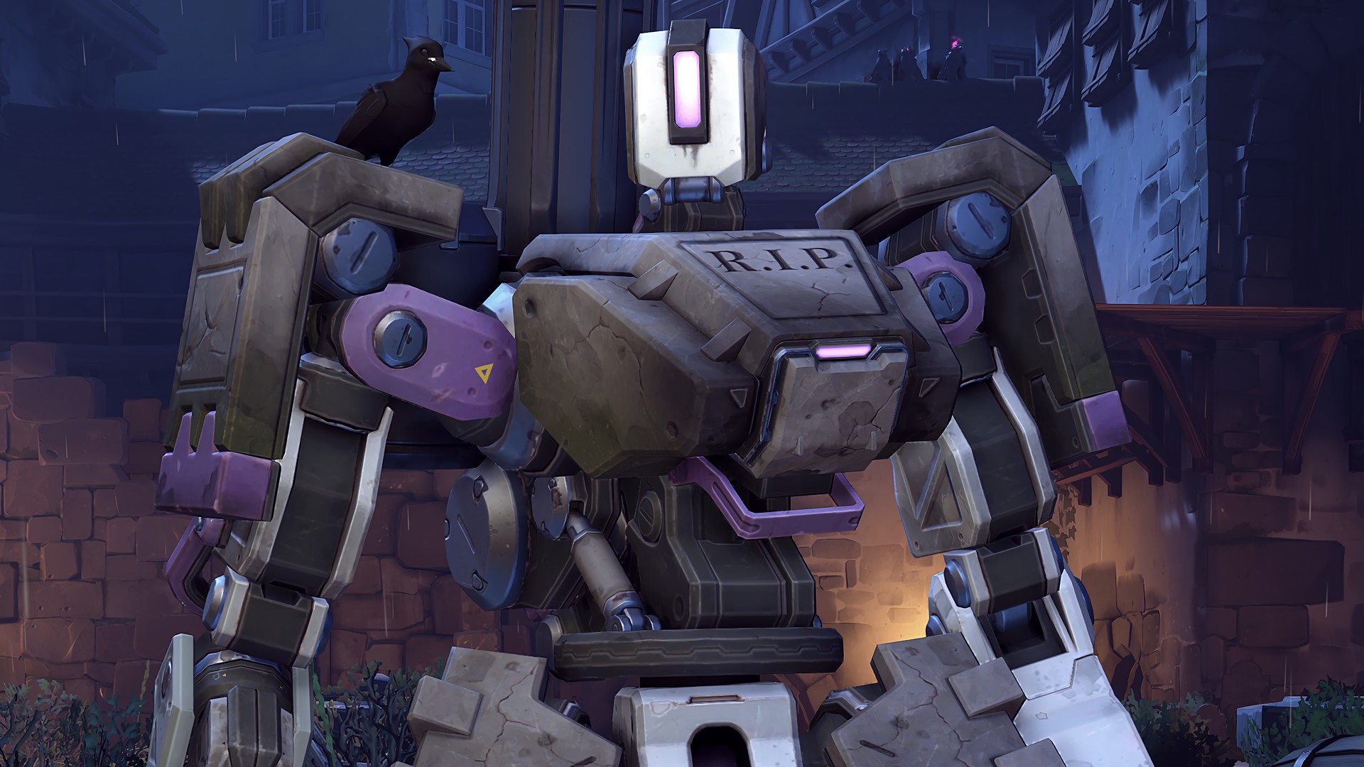 Overwatch Bastion Wallpaper - All Overwatch Halloween Skins - HD Wallpaper 