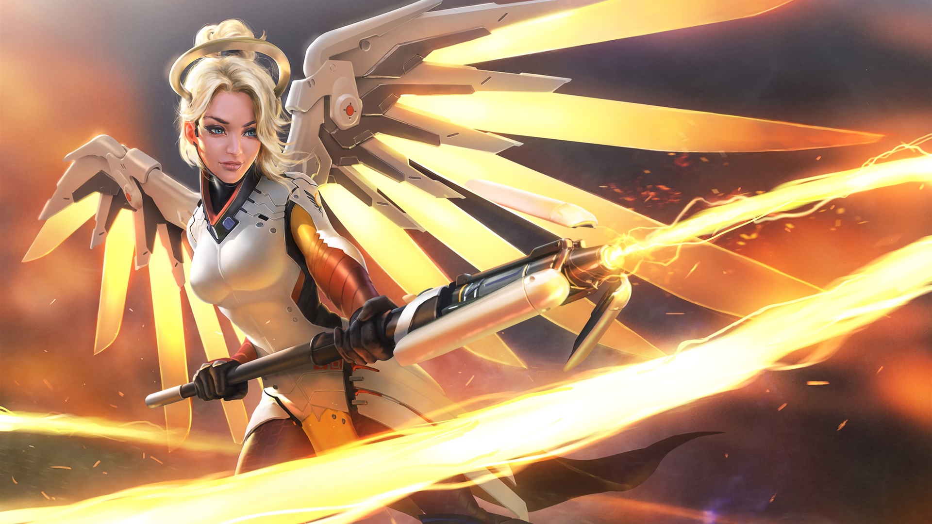 Mercy Overwatch Fan Art - HD Wallpaper 