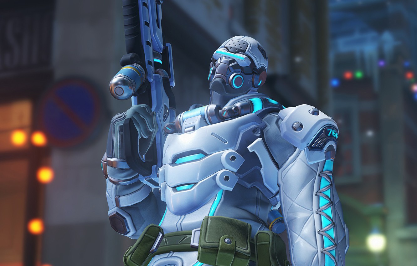 Photo Wallpaper Winter Wonderland, Overwatch, Soldier - Soldier 76 Overwatch Skin - HD Wallpaper 