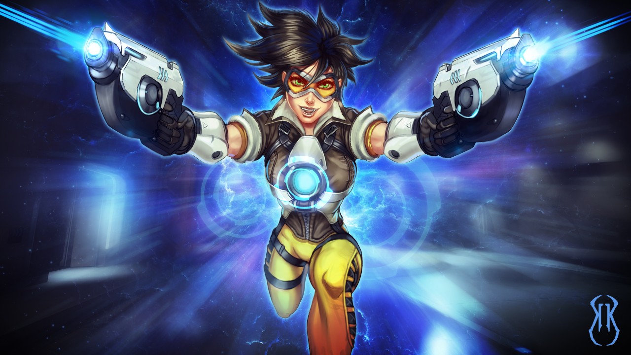 Fan Art Overwatch Tracer Wallpaper Iphone - HD Wallpaper 