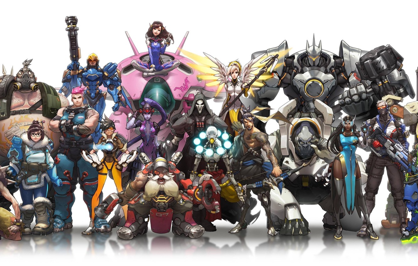 Photo Wallpaper Game, Blizzard Entertainment, Overwatch, - Every Character In Overwatch - HD Wallpaper 