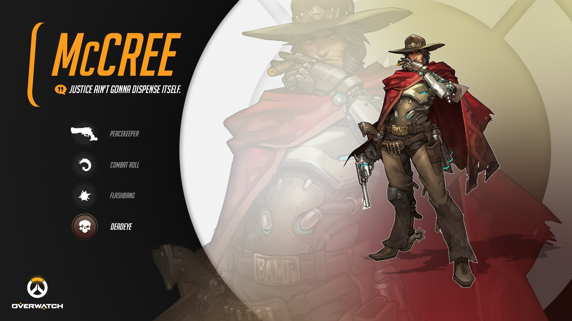 Overwatch 1920x1080 Background Mccree - HD Wallpaper 