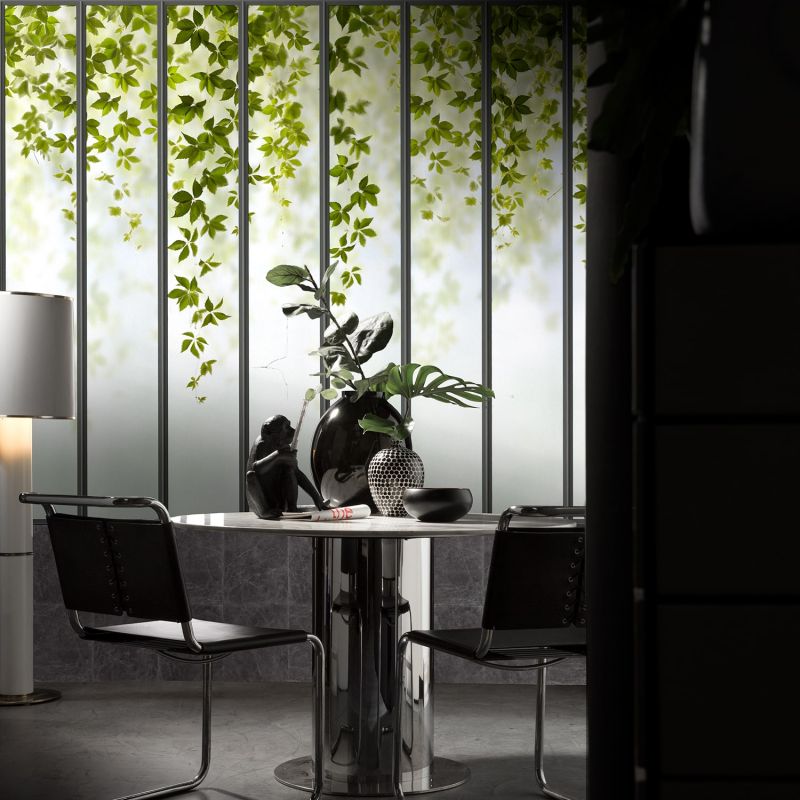 Panoramic Wallpaper Wide Loft Windows And Ivy - Trompe Loeil Papier Peint Panoramique - HD Wallpaper 