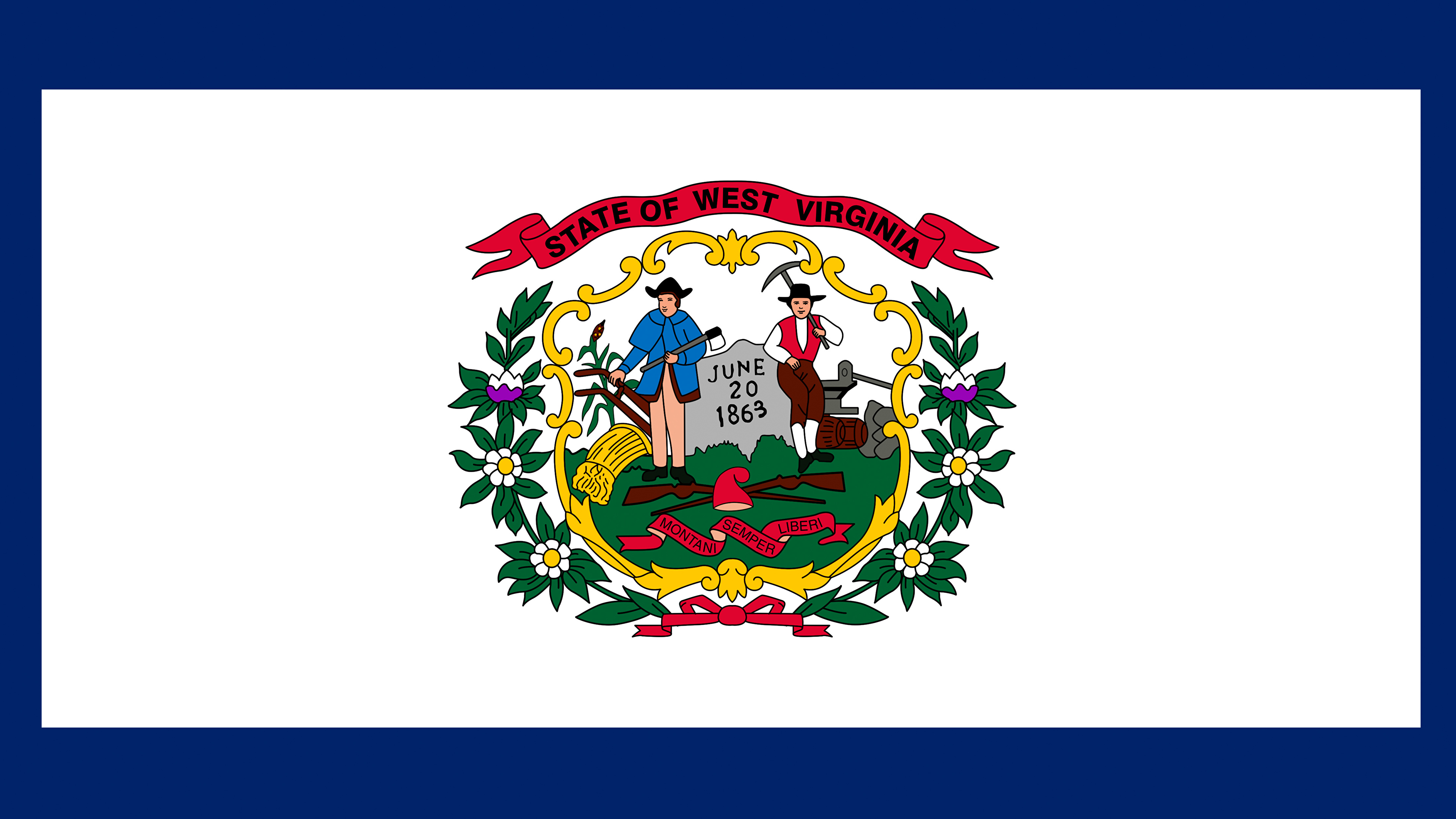 Original West Virginia State Flag - HD Wallpaper 
