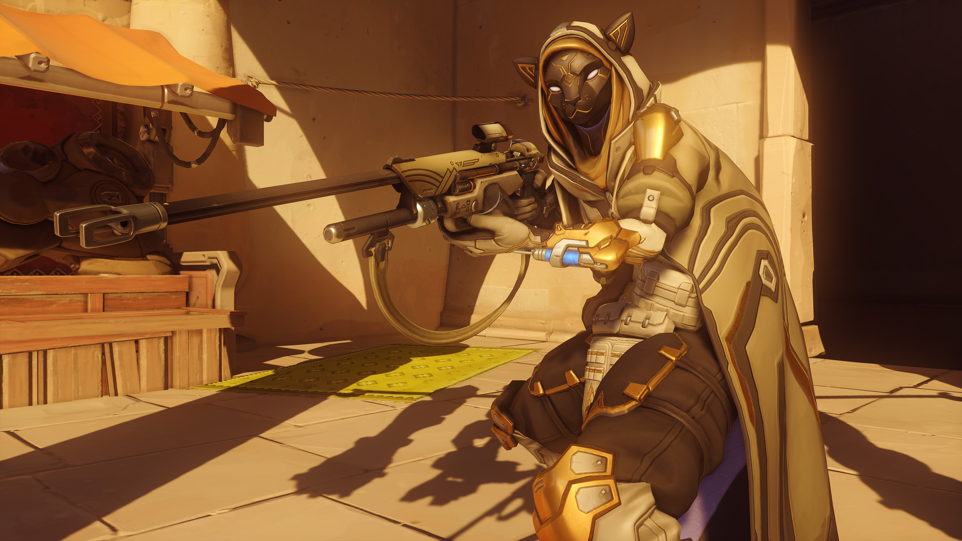 Overwatch Ana Bastet Weapon - HD Wallpaper 