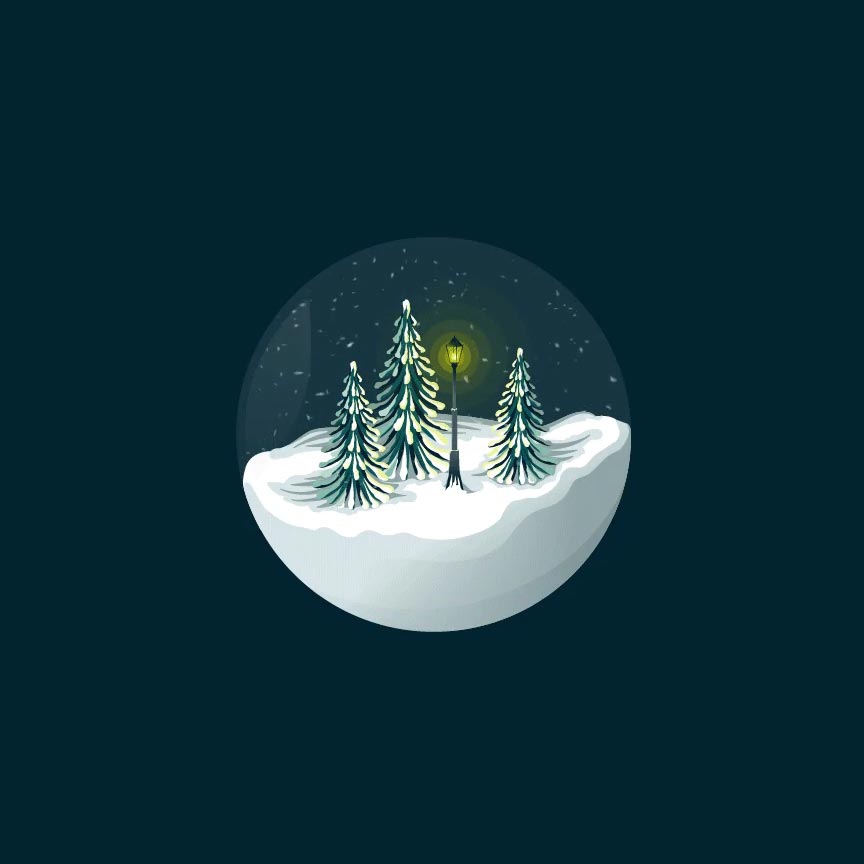 Cute Winter Snowglobe Christmas Wallpaper Engine - Winter Motion Graphics - HD Wallpaper 