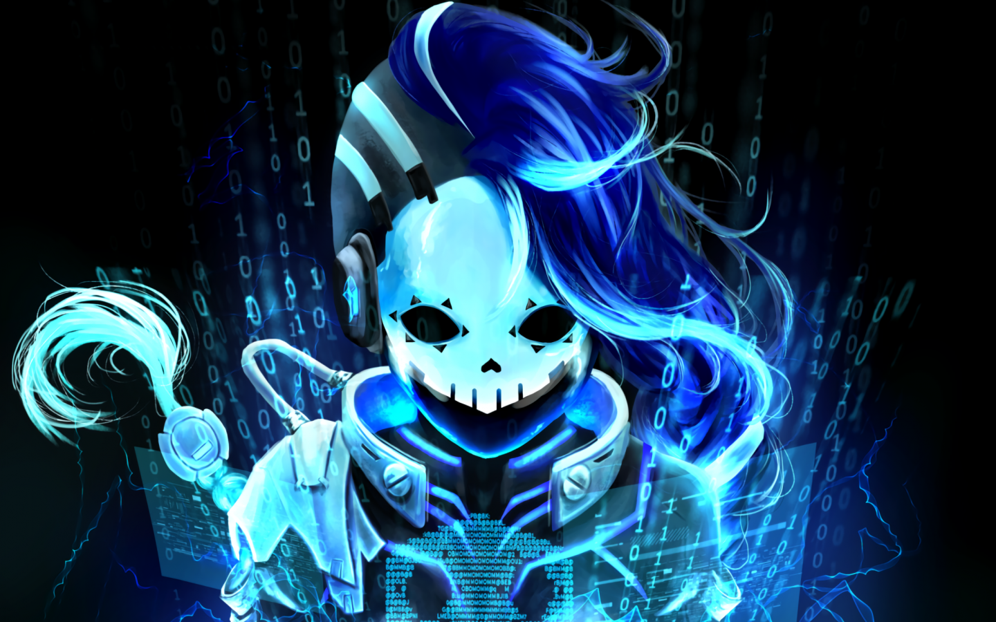 Overwatch, Sombra, Coding, Binary - Overwatch Sombra Fan Art - HD Wallpaper 