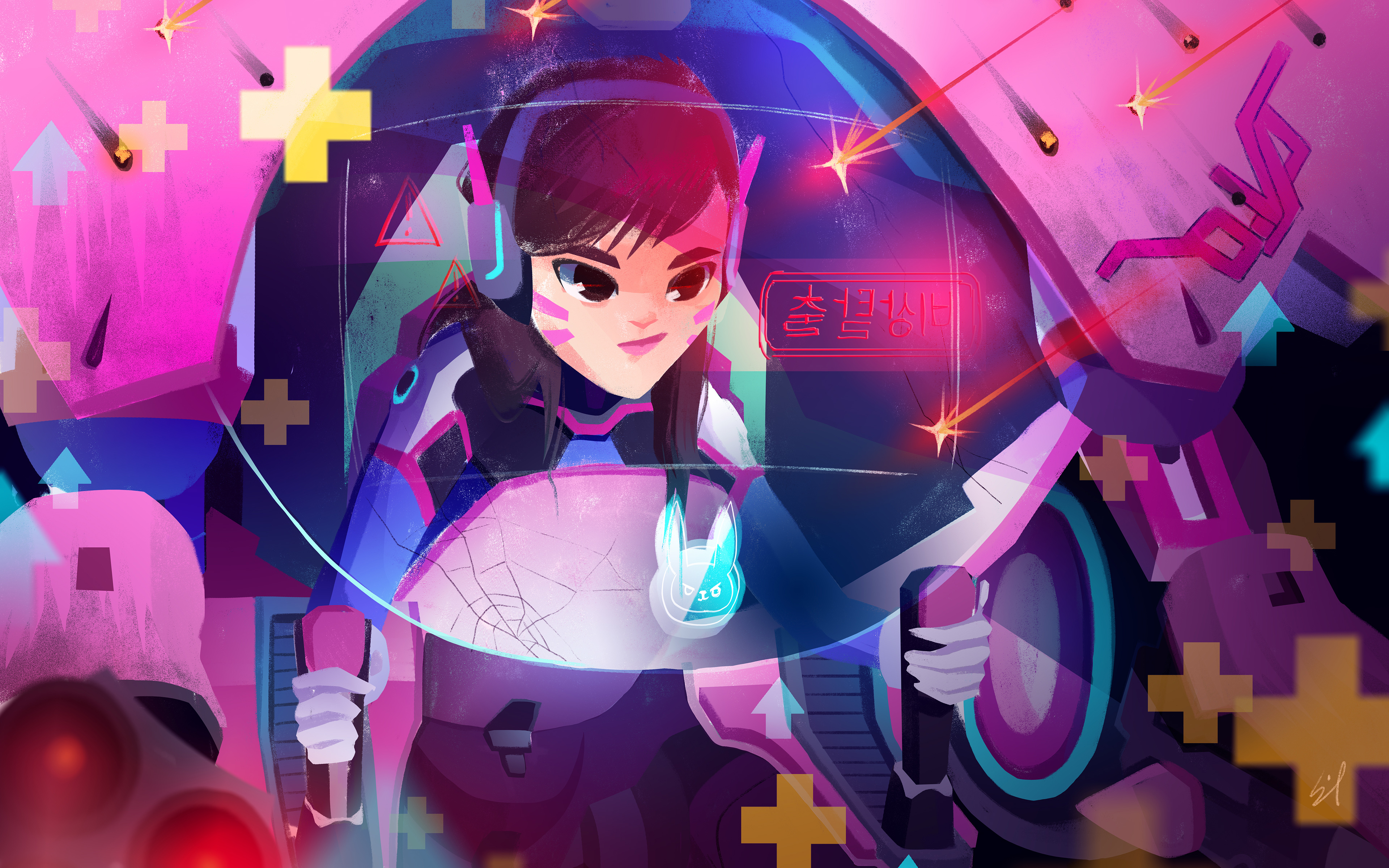 Overwatch Wallpaper 4k Dva Iphone - HD Wallpaper 