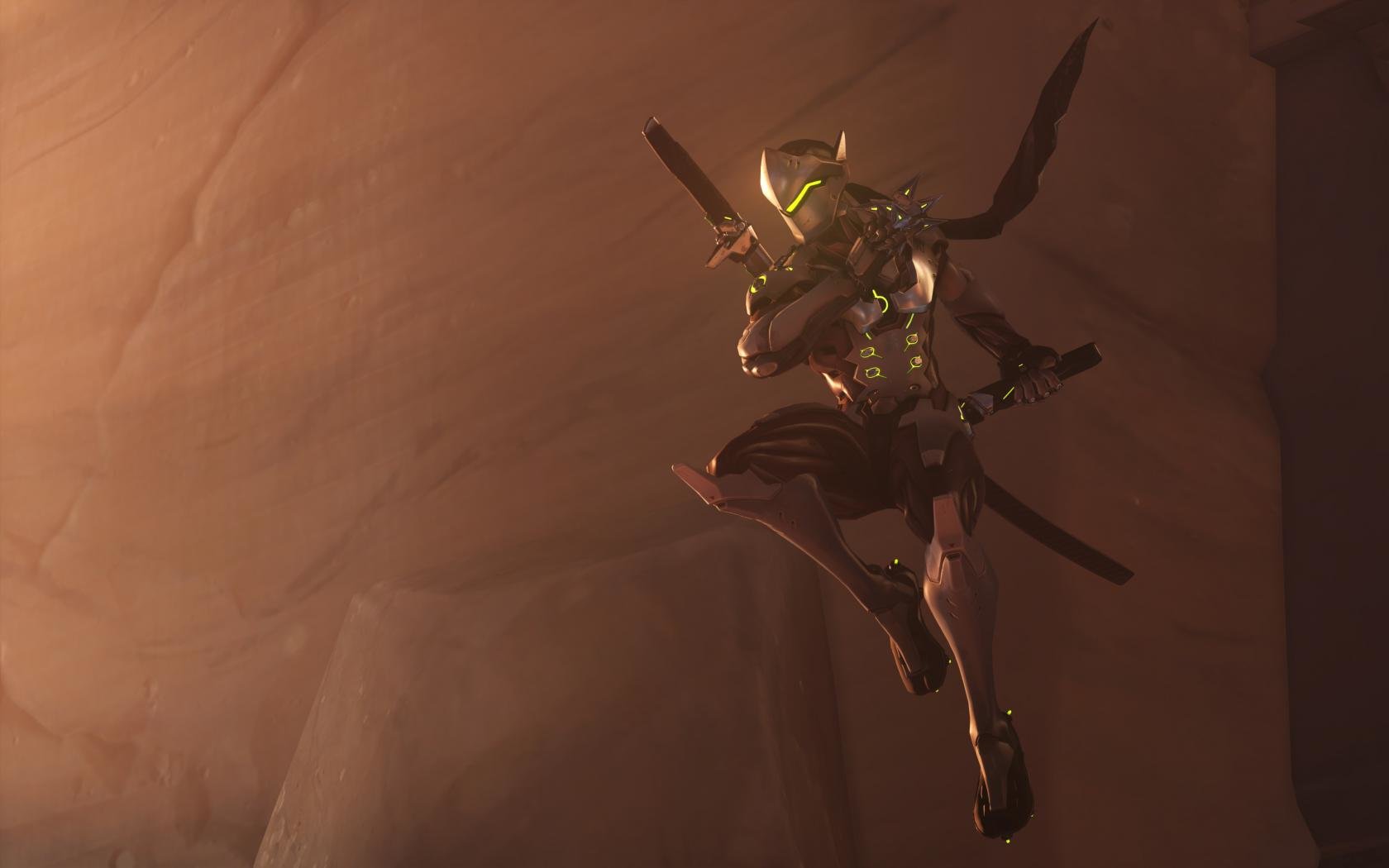 Awesome Genji Free Background Id - Hd Overwatch - HD Wallpaper 