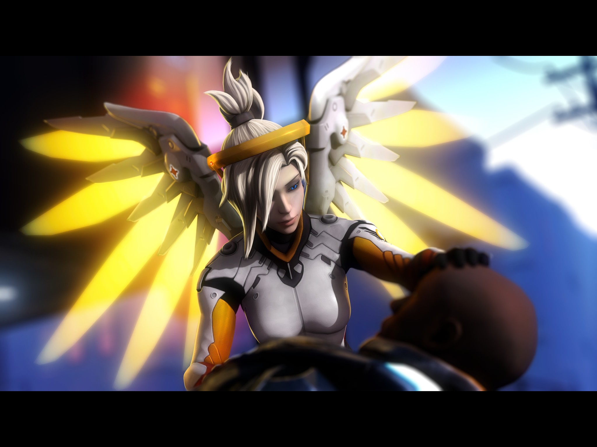 Overwatch Mercy Standard Wallpaper - Overwatch - HD Wallpaper 