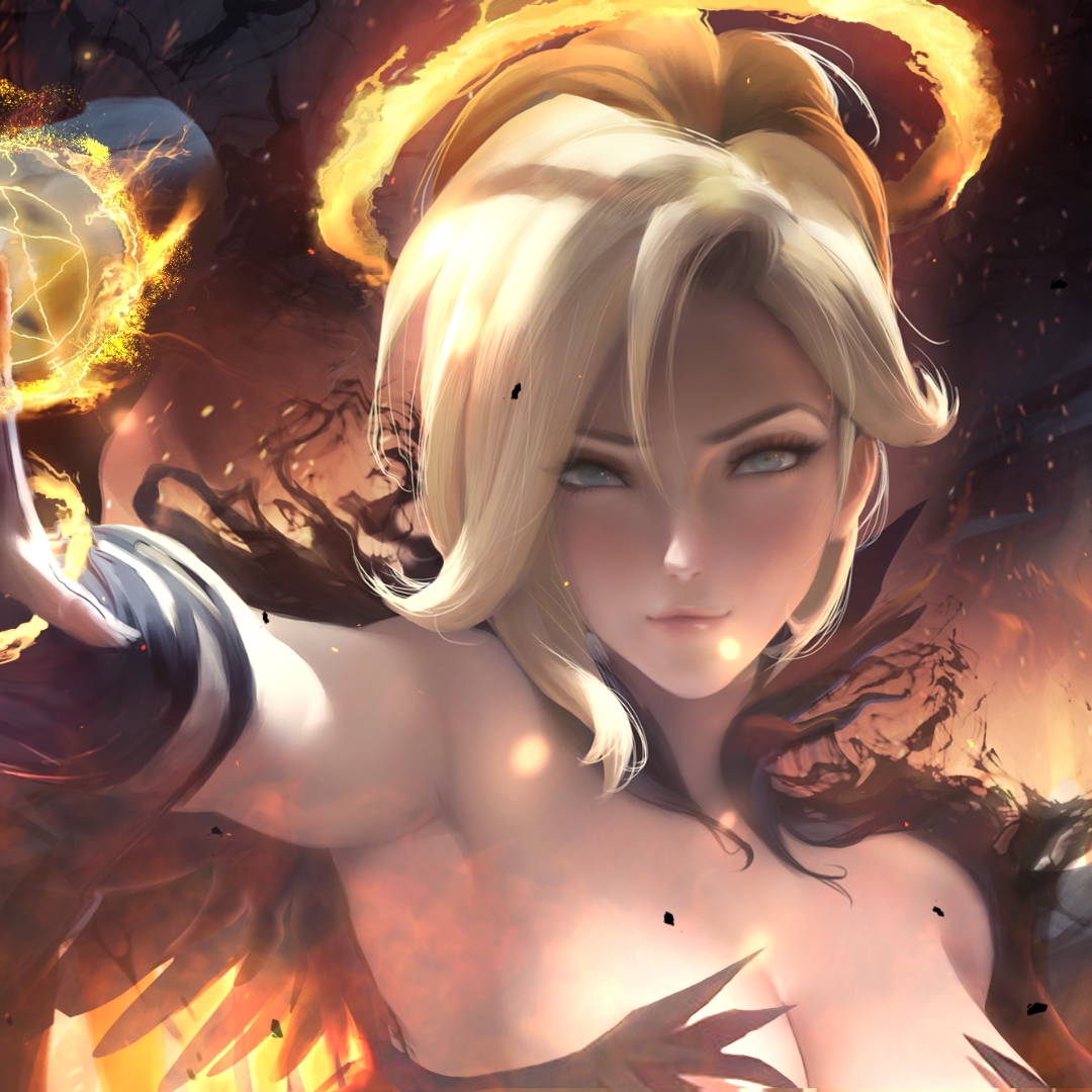 Angel Mercy Overwatch Wallpaper Engine - Overwatch Halloween Wallpaper Mercy - HD Wallpaper 