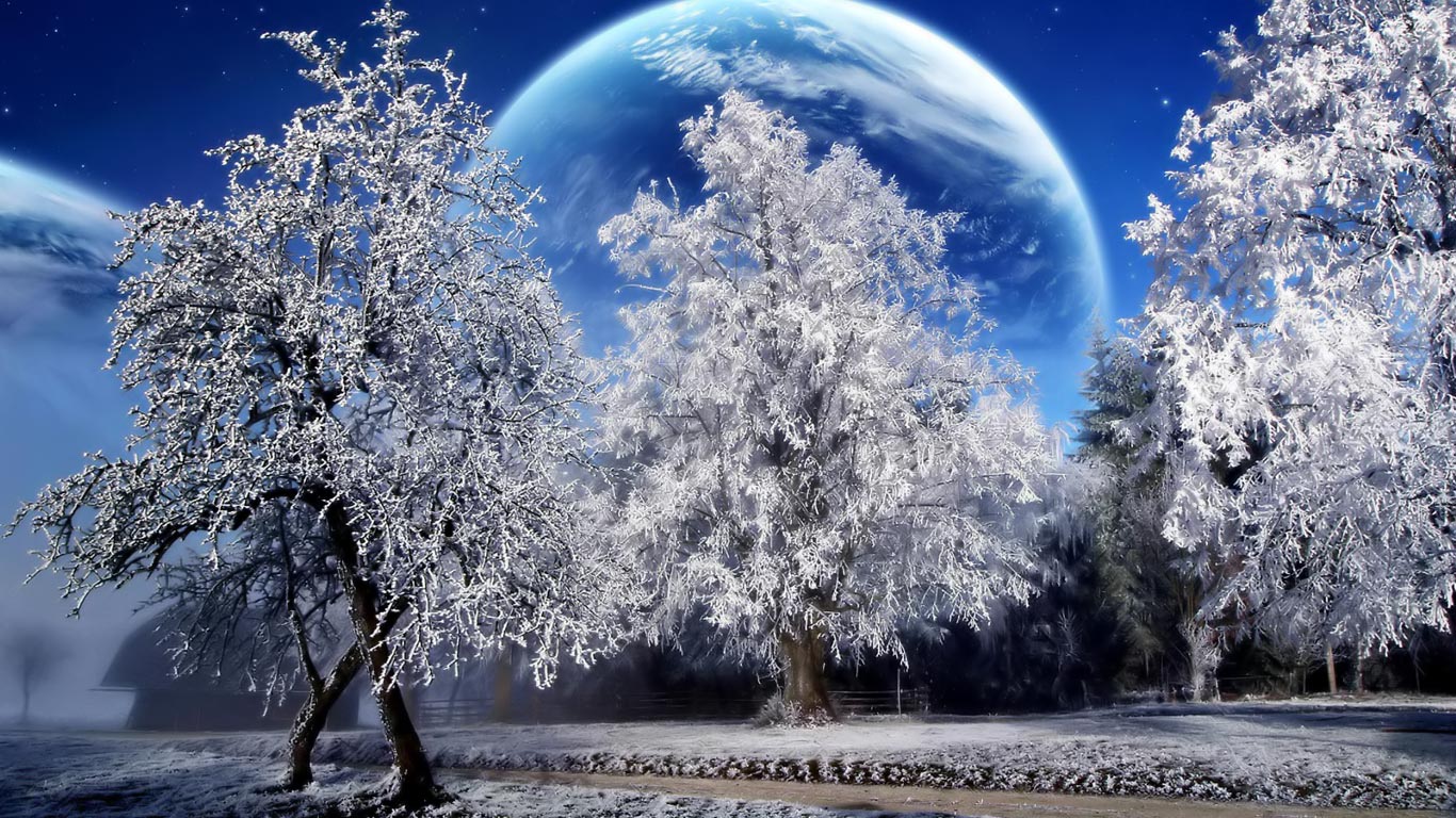 Hd Wallpaper Village × Free Wallpaper Collection - High Resolution Nature Winter Background - HD Wallpaper 