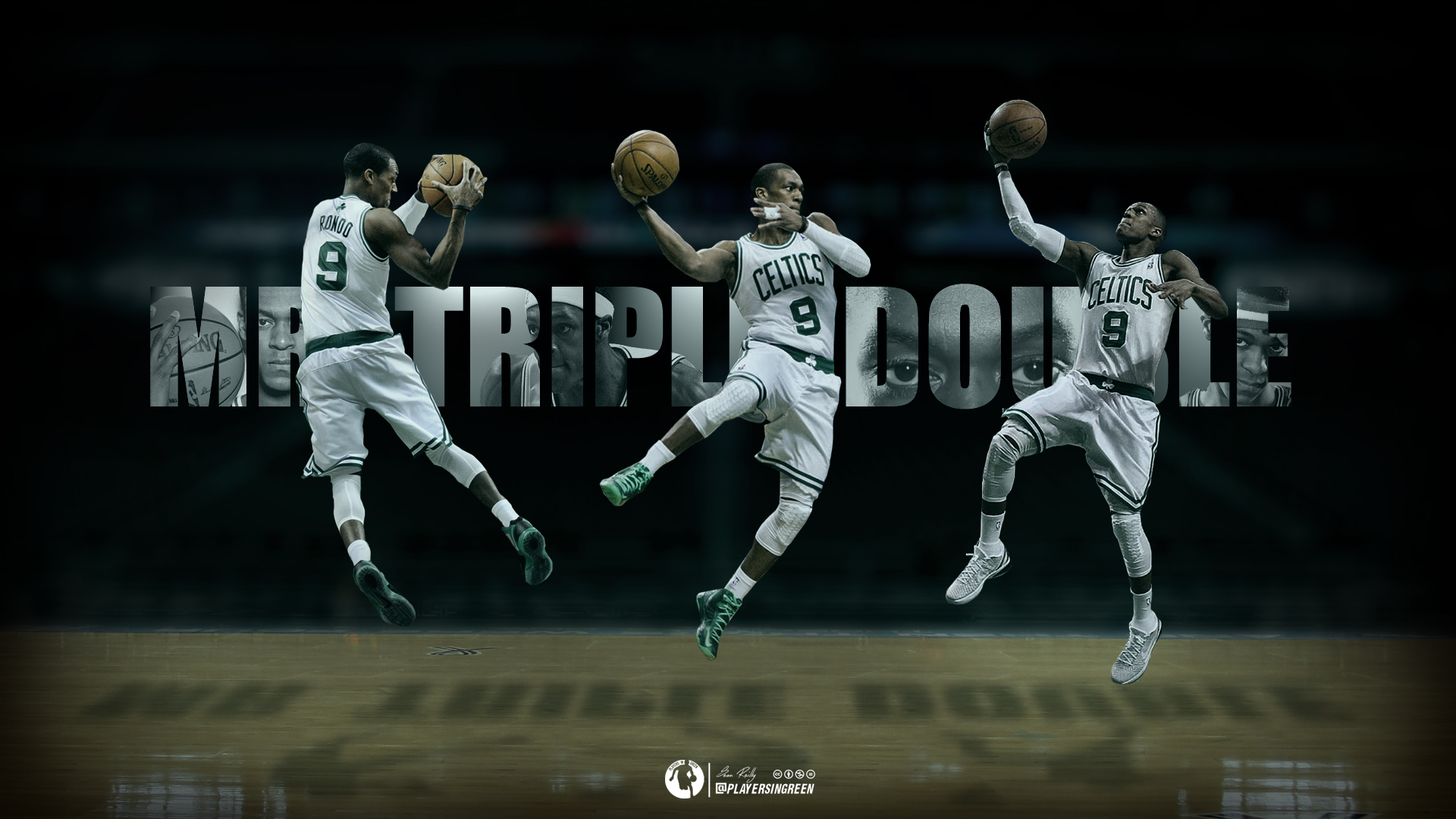 Rondo Triple Dub Design - Marcus Smart Celtics - HD Wallpaper 