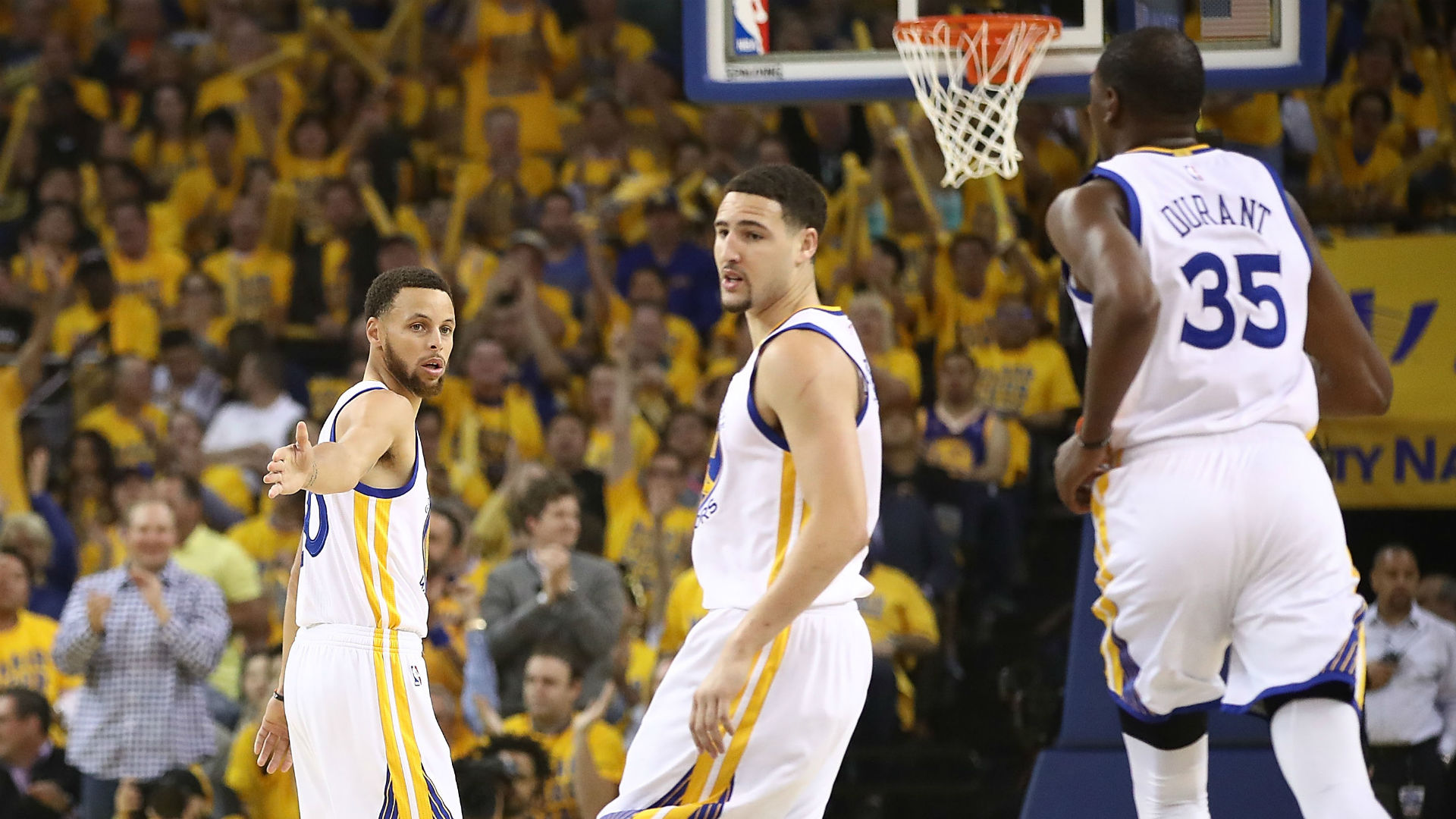 Kevin Durant Stephen Curry Klay Thompson All 50 Points - HD Wallpaper 