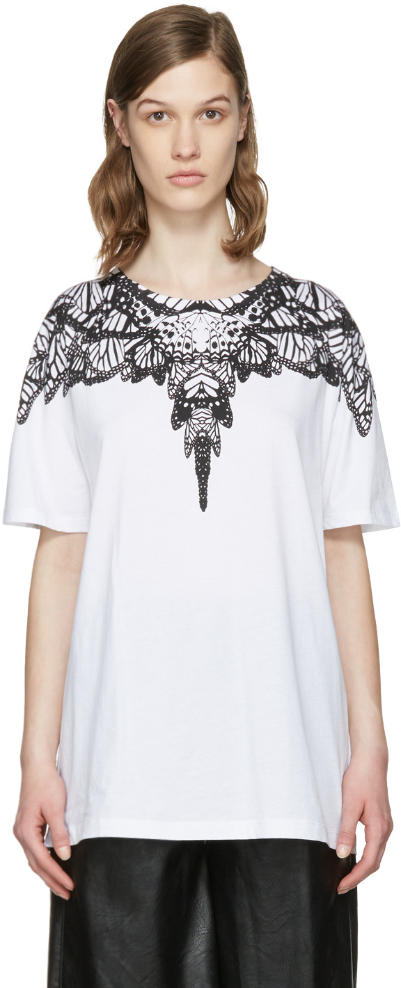 T Shirt Marcelo Burlon Blanc Et Noir - HD Wallpaper 