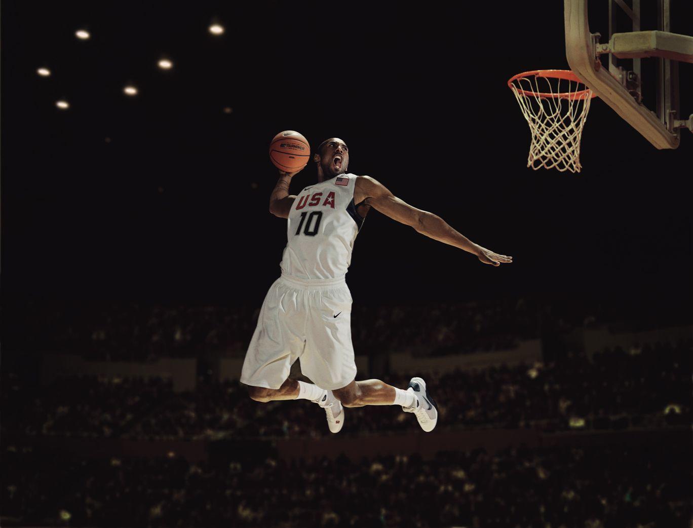 Kobe Bryant Wallpapers - Kobe Bryant Usa Dunk - HD Wallpaper 