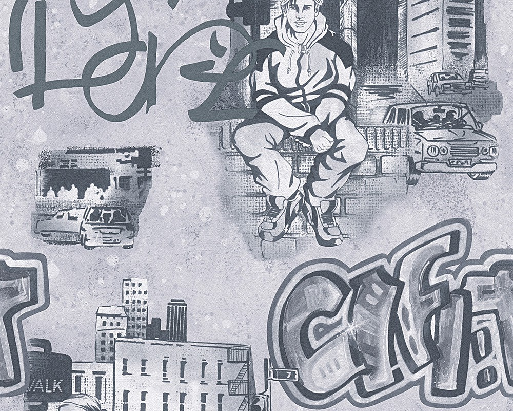 Tapete Graffiti Grau - HD Wallpaper 