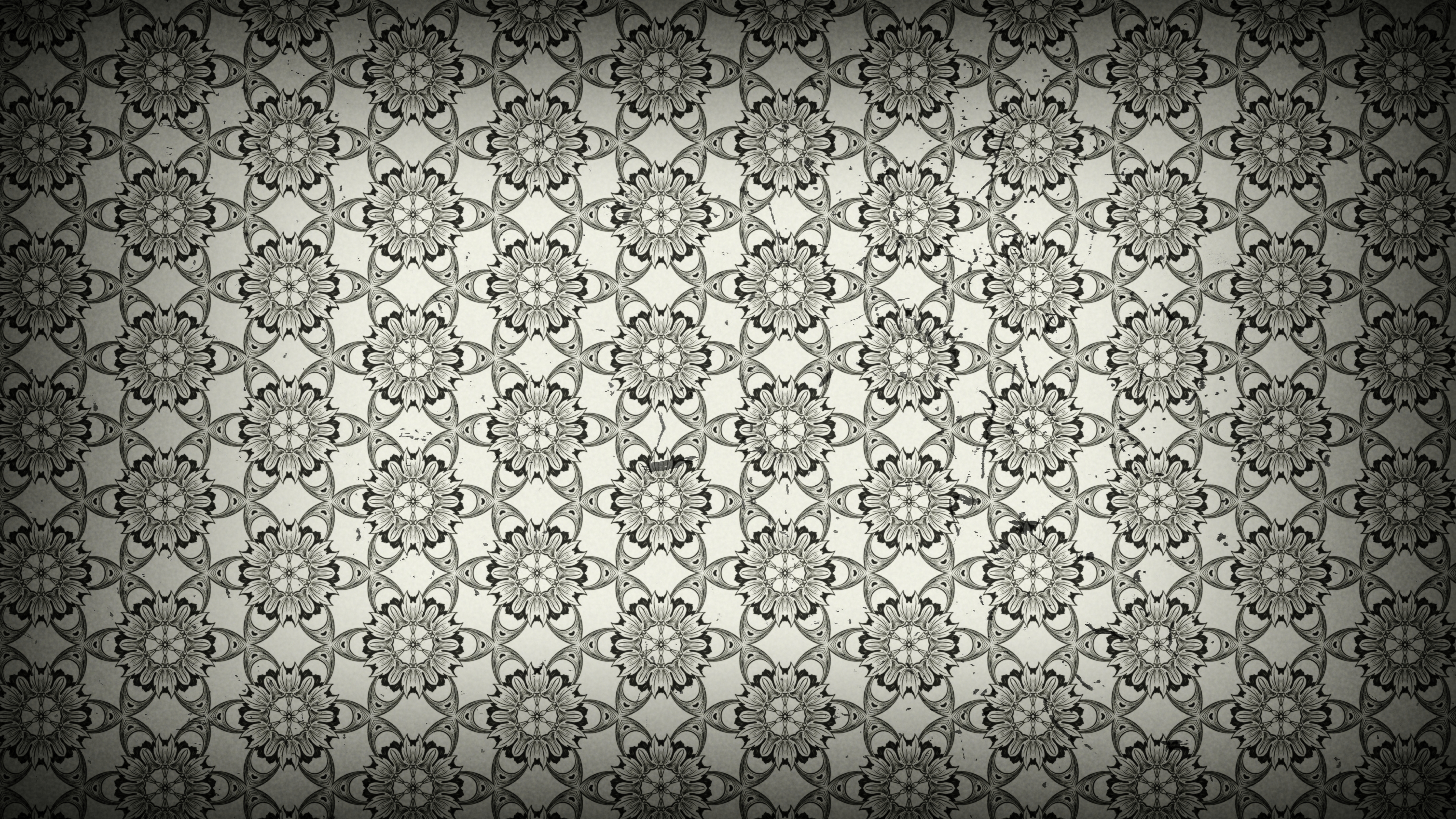 Dark Grey Vintage Decorative Floral Ornament Wallpaper - HD Wallpaper 