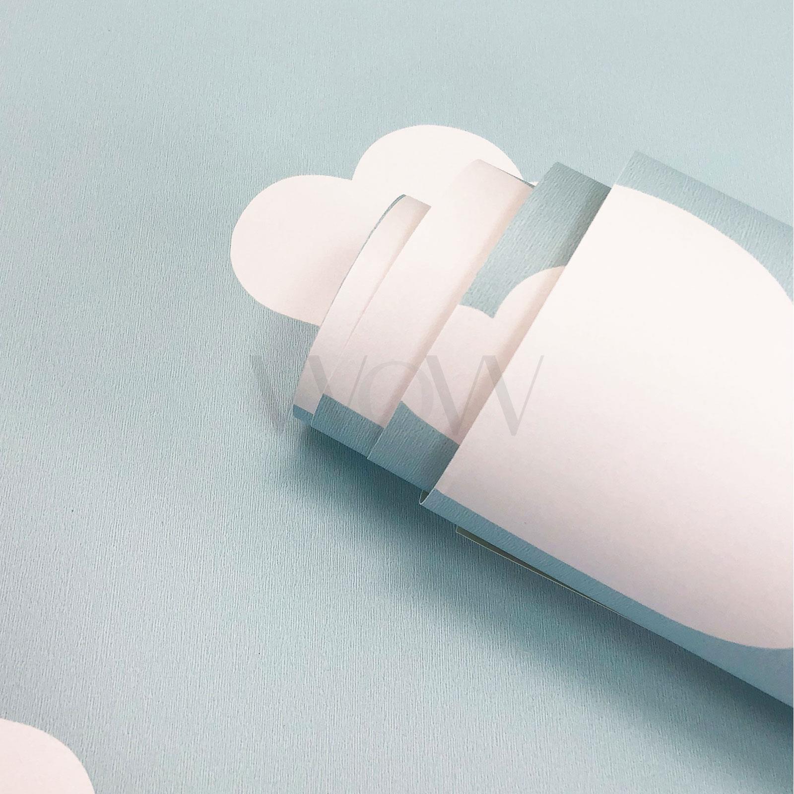 Clouds Wallpaper Kids Bedroom Nursery Boys Girls Navy - Architecture - HD Wallpaper 