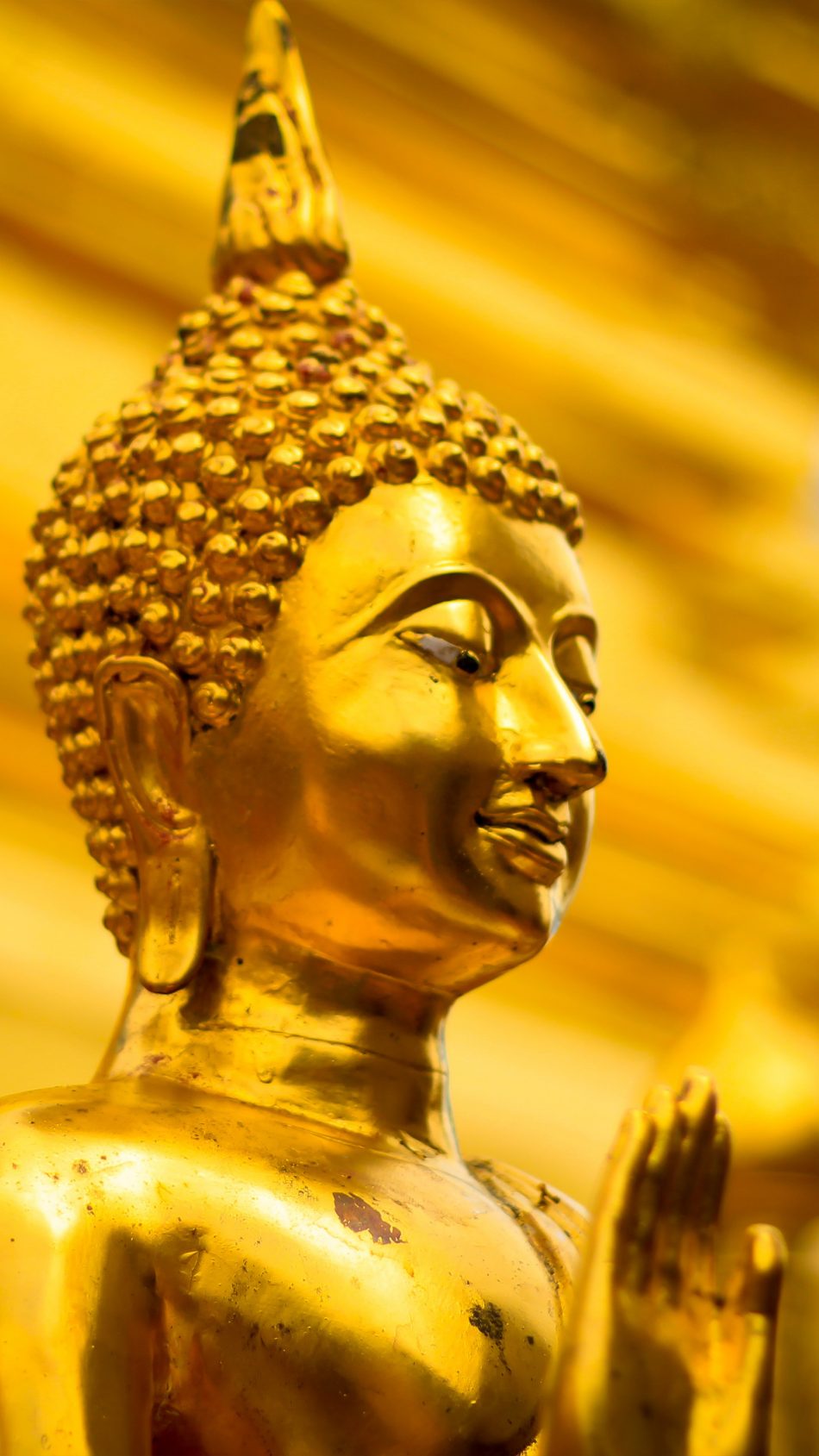 Golden Gautama Buddha Statue Thailand 4k Ultra Hd Mobile - Buddha Image Wallpaper Golden - HD Wallpaper 