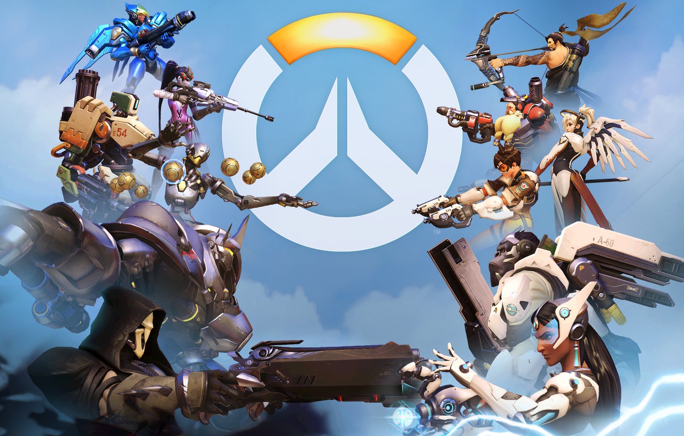 Photo Wallpaper Reaper, Hanzo, Bastion, Tracer, Overwatch, - Ea Overwatch - HD Wallpaper 