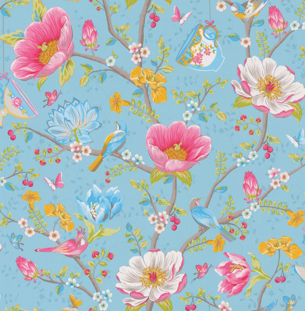 Pip Studio Chinese Garden Wallpaper Yellow - HD Wallpaper 