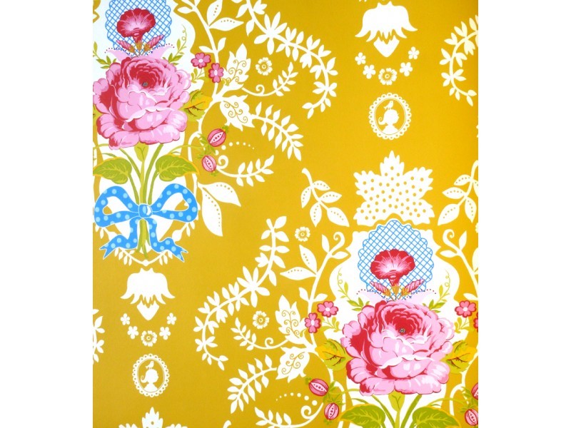 Pip Studio Shabby Chic Yellow Wallpaper 
 Title Pip - Pip Studio Wallpaper Yellow - HD Wallpaper 