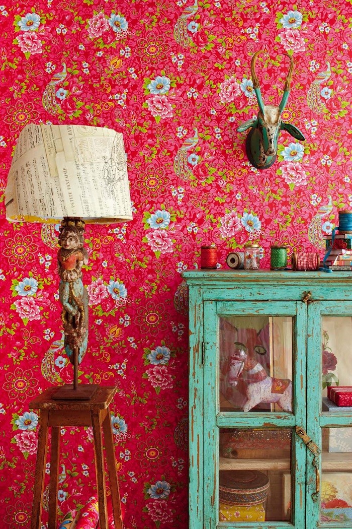 Pip Studio Flowers In The Mix Wallpaper, Red - Pip Studio Flowers In The Mix - HD Wallpaper 