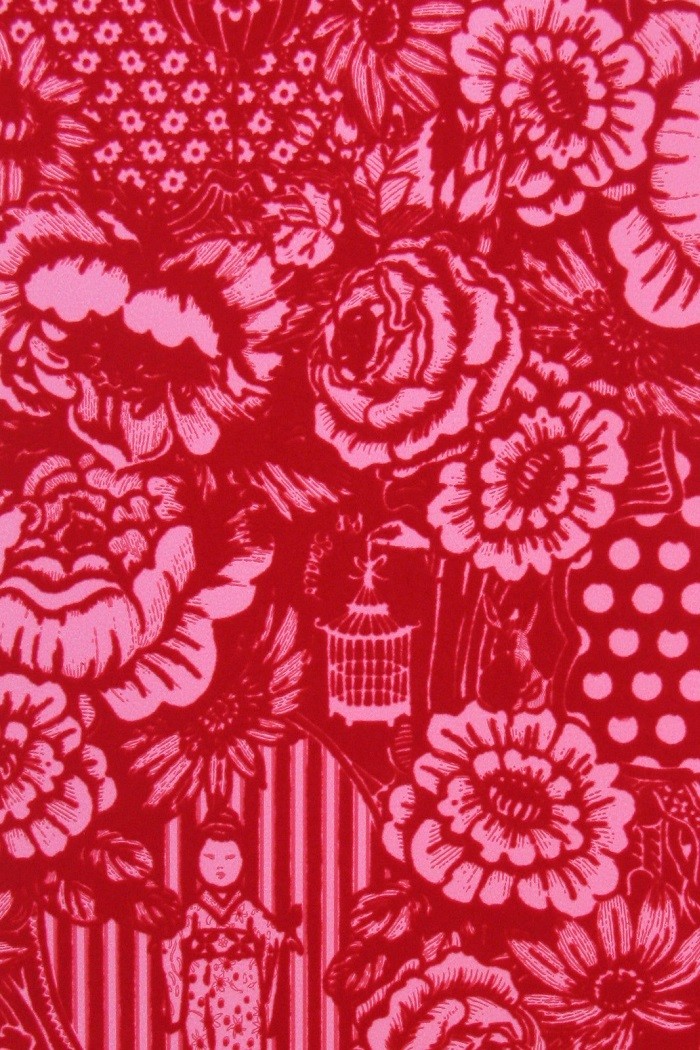 Pip Studio Deerest Peacock Wallpaper, Red - Pip Studio Deerest Peacock - HD Wallpaper 