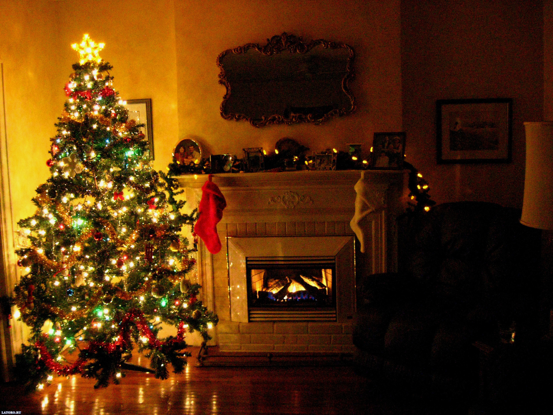 Merry Christmas Tree - HD Wallpaper 