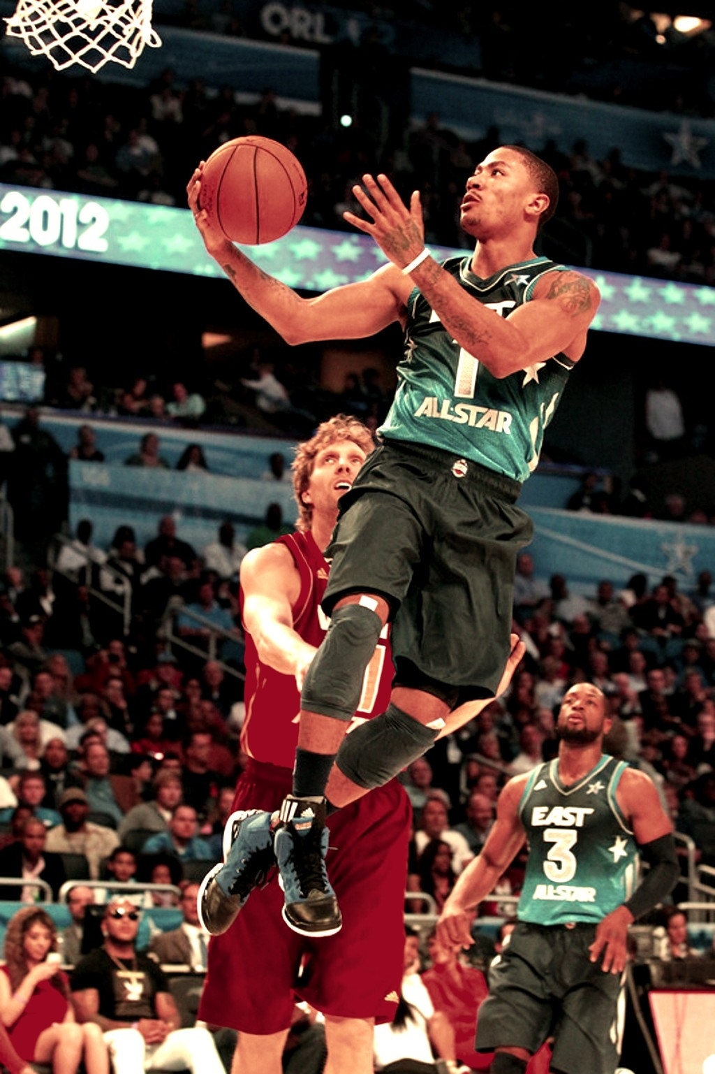 Sports Nba Basketball Derrick Rose Athletes Dirk Nowitzki - Derrick Rose Wallpaper Hd For Iphone - HD Wallpaper 