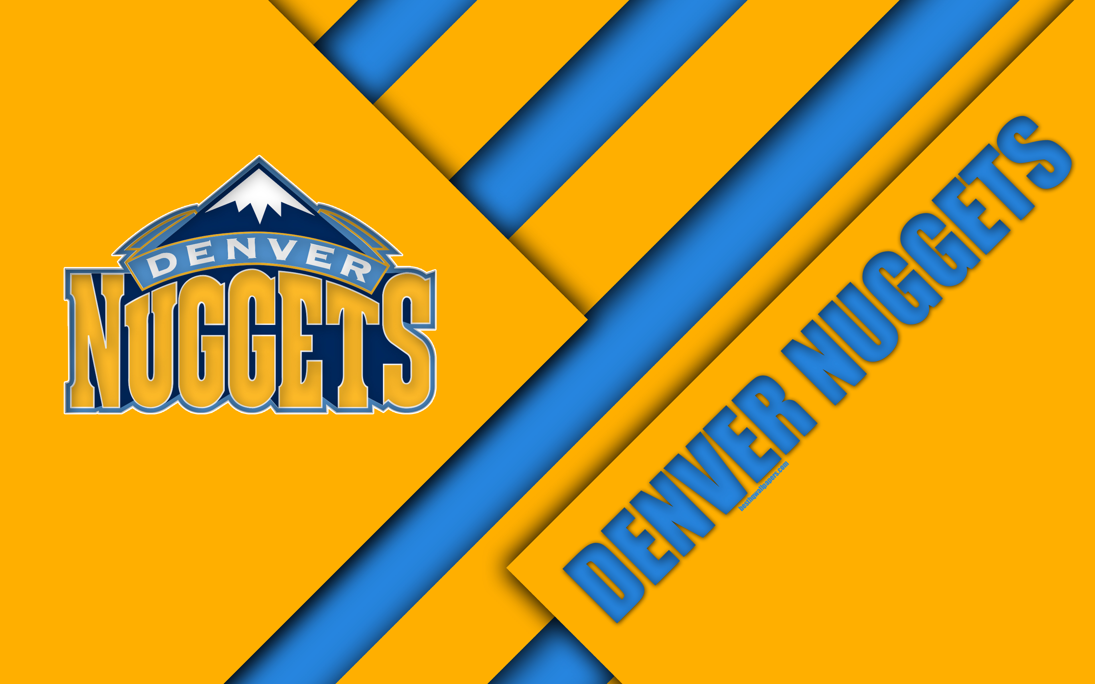 Denver Nuggets, 4k, Logo, Material Design, American - Graphic Design - HD Wallpaper 
