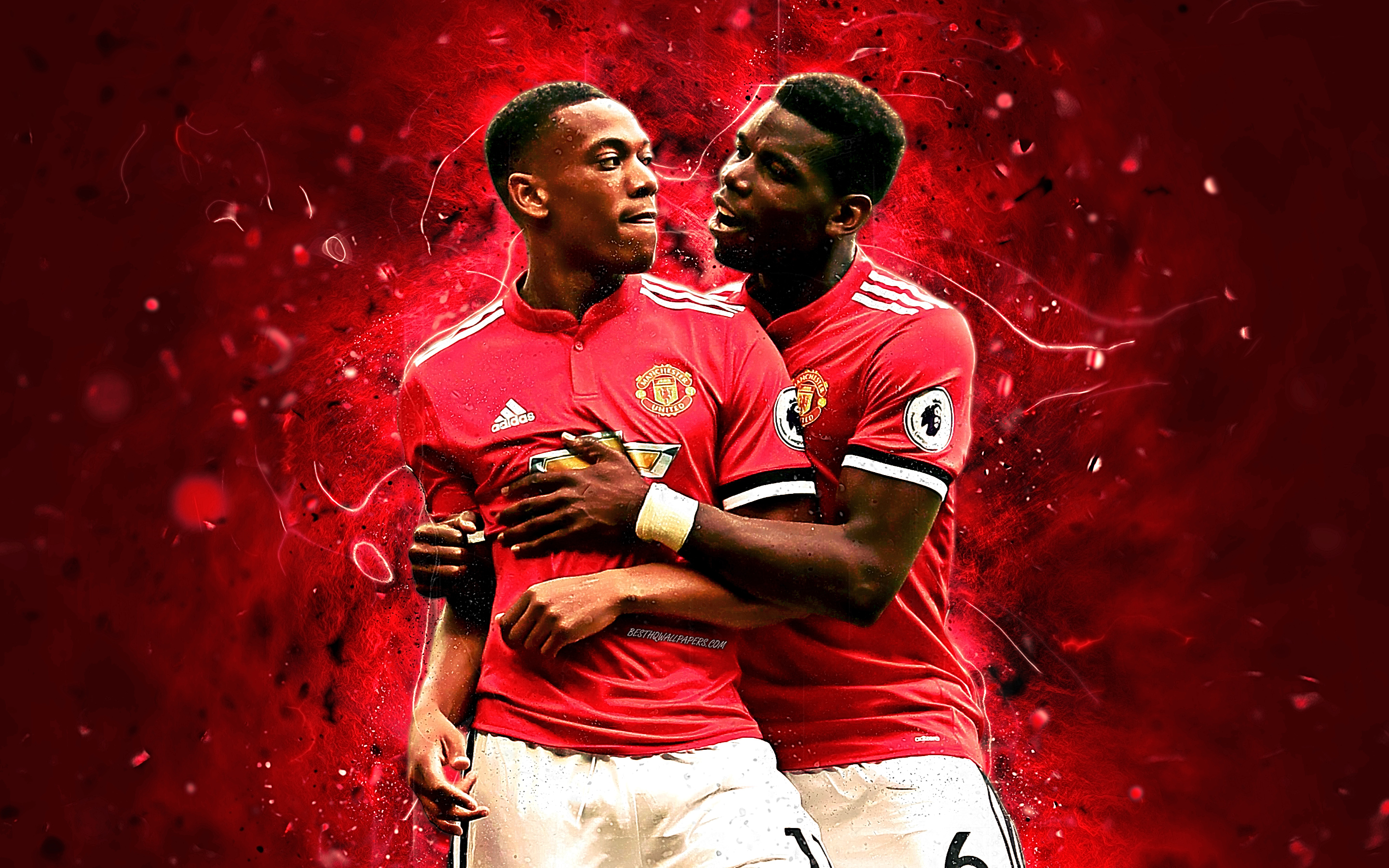 Anthony Martial, Paul Pogba, Goal, Manchester United - Paul Pogba And Martial - HD Wallpaper 