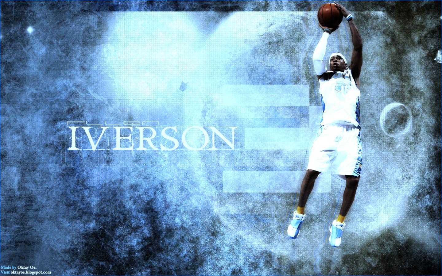 Allen Iverson Denver Nuggets Widescreen Wallpaper - Allen Iverson Background Nugget - HD Wallpaper 
