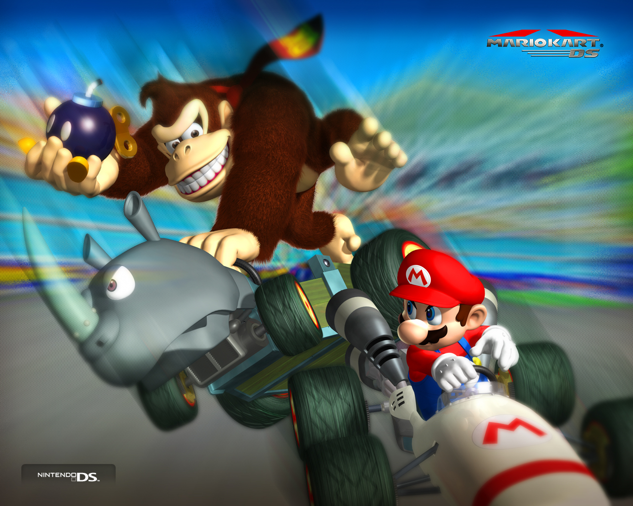 Mario Kart Ds Art - HD Wallpaper 