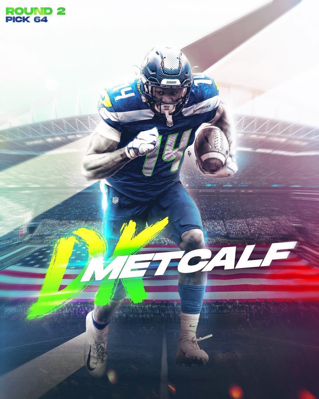 Dk Metcalf Seahawks Background - HD Wallpaper 