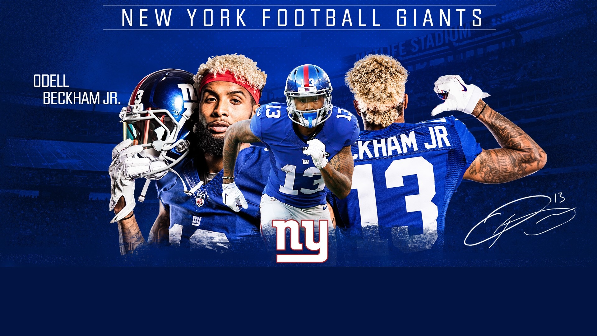 logos and uniforms of the new york giants