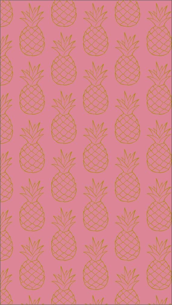 Gold And Pink Pineapple Phone Wallpaper Iphone Wallpaper - Pineapple - HD Wallpaper 