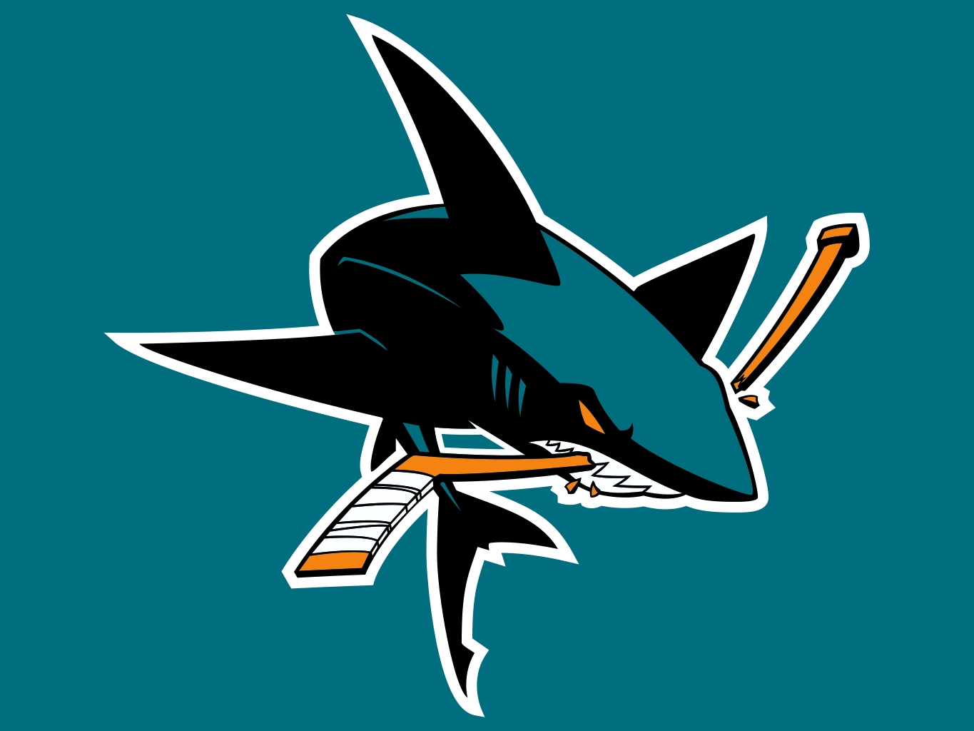 San Jose Sharks Wallpaper Picserio - San Jose Shark Alternate Logo - HD Wallpaper 
