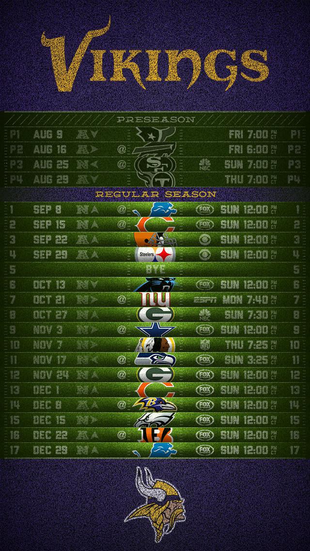 Vikings Iphone O - Seattle Seahawks 2017 Football Schedule - HD Wallpaper 