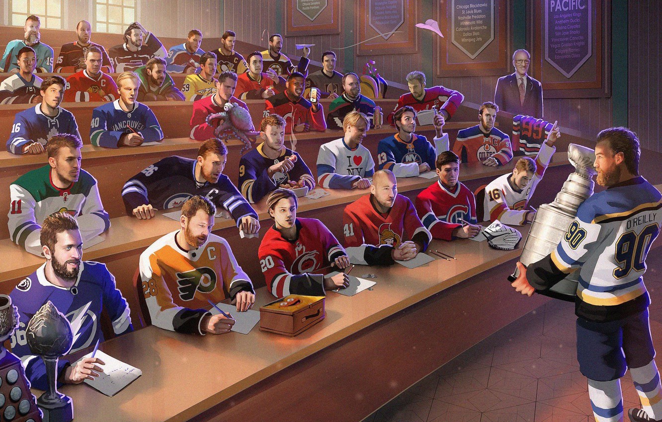 Photo Wallpaper Stars, Desks, San Jose Sharks, Alexander - Class Is In Session Nhl - HD Wallpaper 
