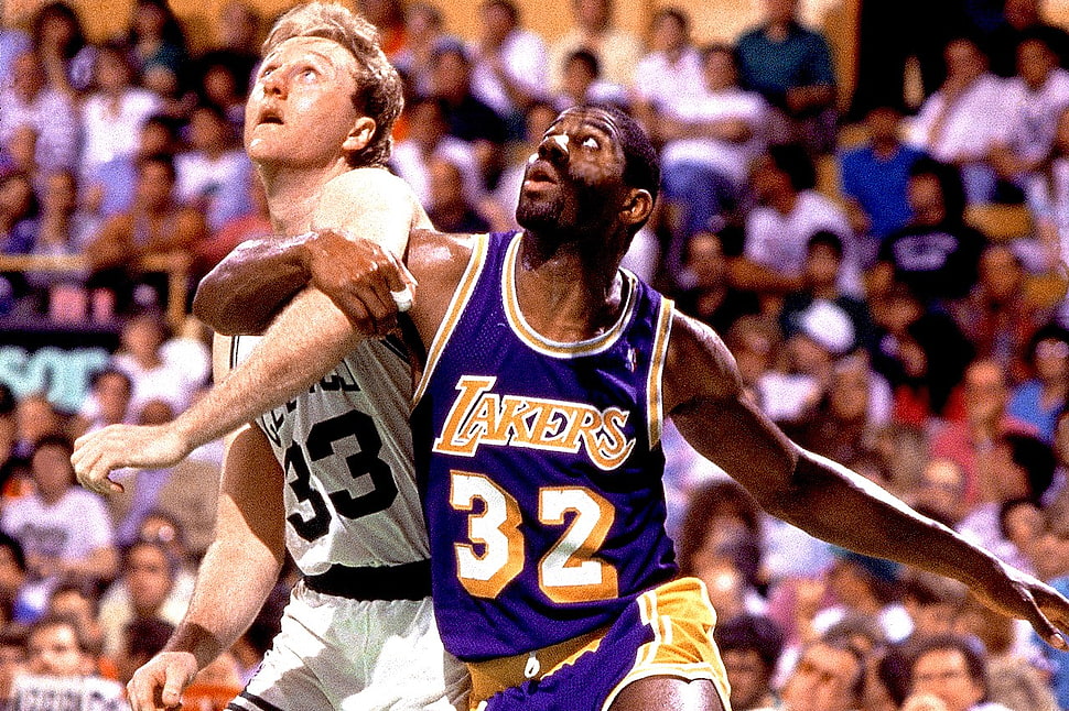 Larry Bird And Magic Johnson, Nba, Basketball, Larry - Larry Bird X Magic Johnson - HD Wallpaper 