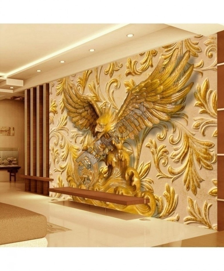 Beibehang Golden Wall Murals 3d Wallpaper - 3d Wallpaper For Wall In Pakistan - HD Wallpaper 