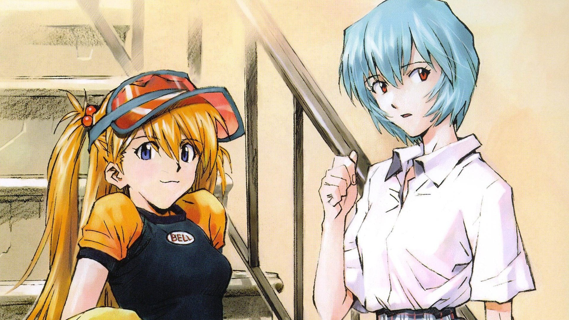 Neon Genesis Evangelion Shinji Y Asuka - HD Wallpaper 