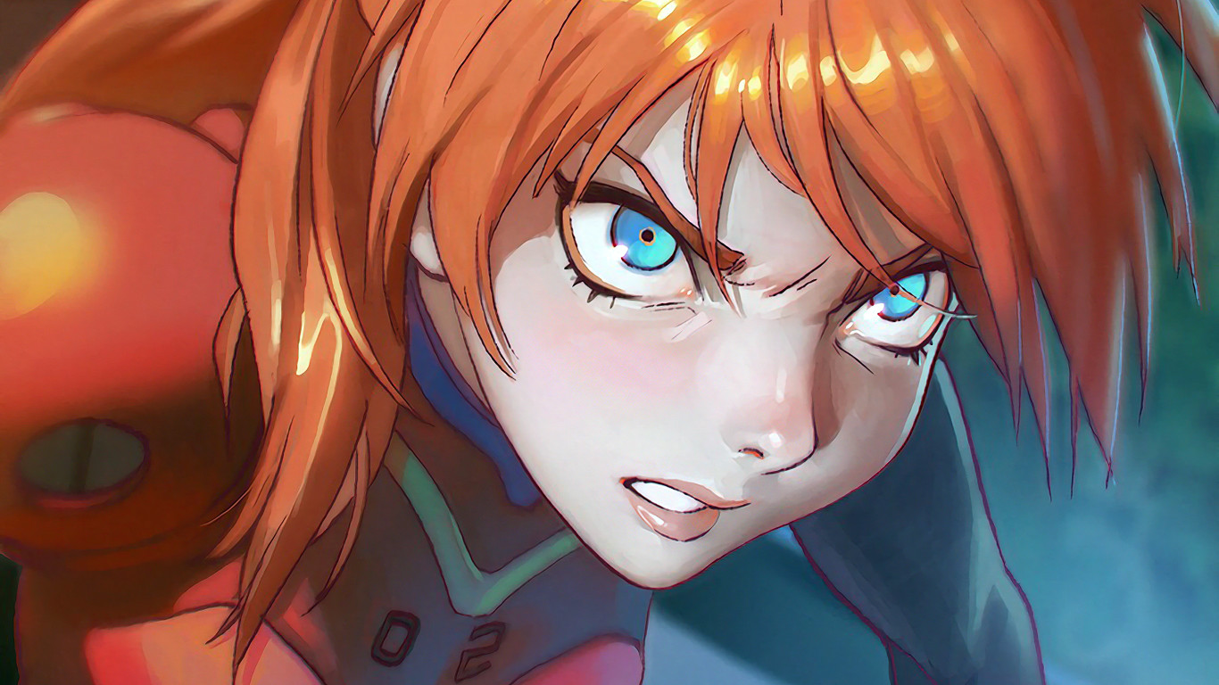 Asuka Langley Soryu Hair - HD Wallpaper 