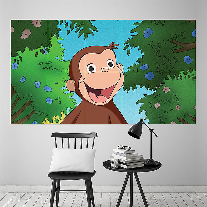 Curious George Block Giant Wall Art Poster - Teenage Mutant Ninja Turtles Wall Posters - HD Wallpaper 