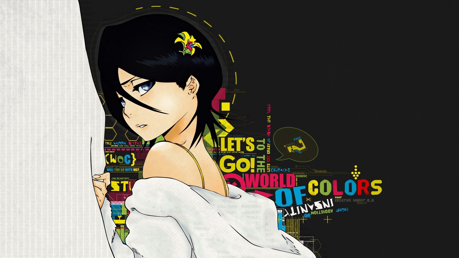 Wallpaper Bleach, Kuchiki Rukia, Girl, Brunette, Flower, - Bleach Rukia Wallpaper Phone - HD Wallpaper 
