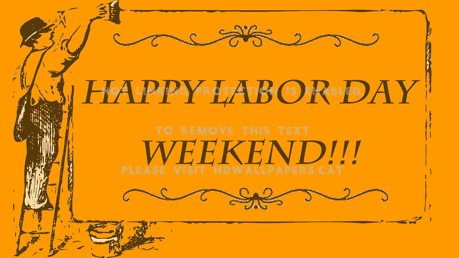 Labor Day Weekend Signs Political Fun Funny - Drawing Of Man Who Is Painting - HD Wallpaper 