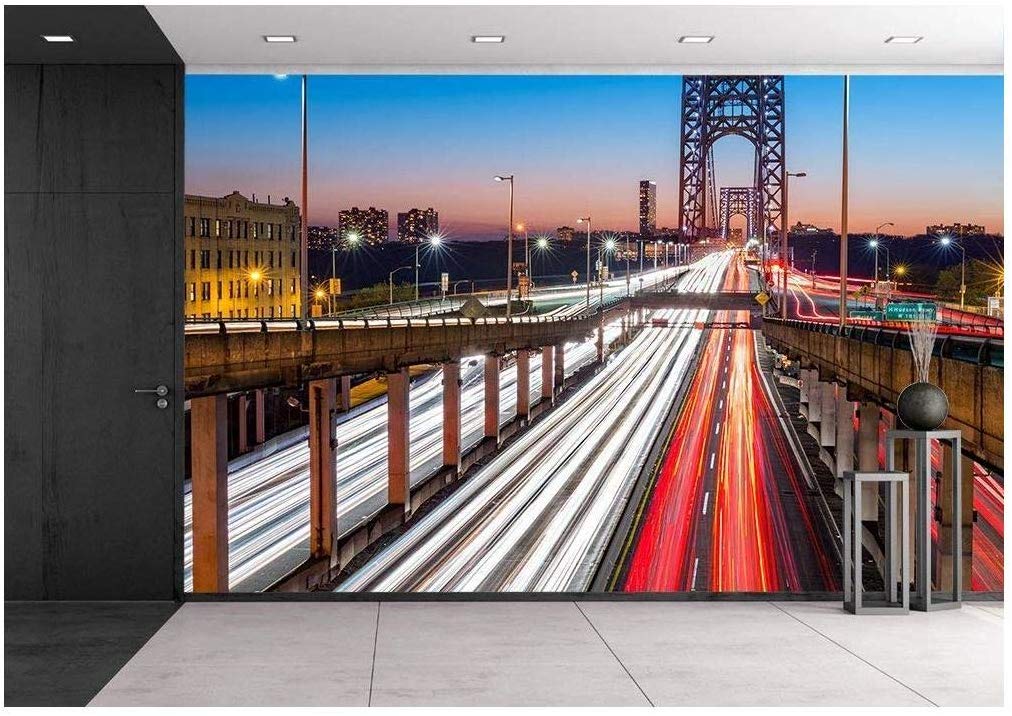 Rush Hour Traffic With Light Trails On George Washington - Traffic - HD Wallpaper 