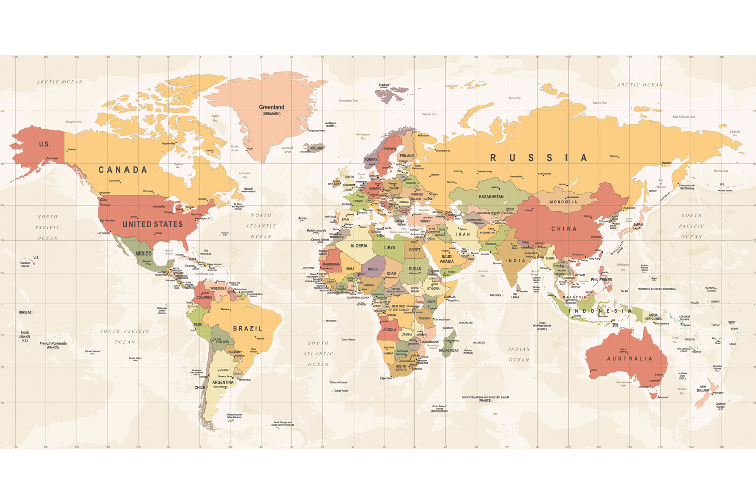 World Political Map - Vaccinium World Map Distribution - HD Wallpaper 